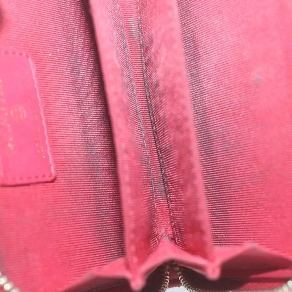 AUTHENTICITY GUARANTEED CHANEL Matelasse Coin Purse Lamb Skin Red CC - Picture 12 of 15